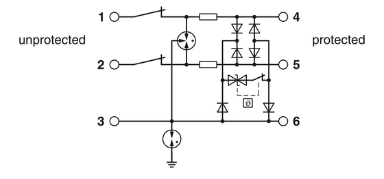 2906787 TTC-6P-3-HF-F-M-24DC-UT-I Überspannungsschutz mit 24 V Gleichspannung