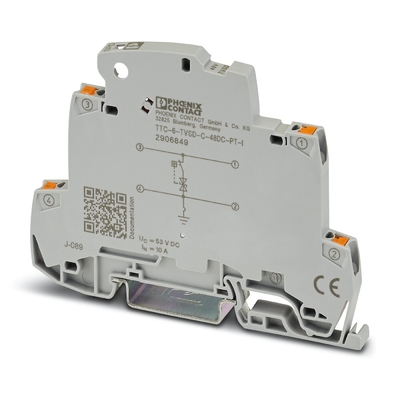 48 V Gleichspannung Nennspannung 2 Pole Surge Protector TTC-6-TVSD-C-48DC-PT-I von Phoenix Contact