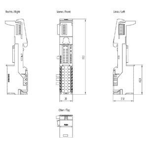 Siemens 6ES7193-6BP00-0BU0 ET 200SP BaseUnit BU20-P16 A0 2B U0 für nahtlose Integration