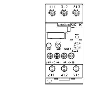 3RU6126-4FB1 Überlastrelais 34...40 A Größe S0 Klasse 10 für den Stand-Alone-Motor-Schutz