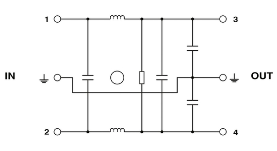 NEF 1-3Phoenix Kontakt-EMC-Filter 240 V Wechselstrom L-N 50 Hz 60 Hz Nennspannung