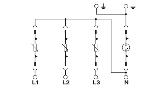 2858564 VAL-MS 320/3 1 Phoenix-Kontakt Typ 2 Überspannungsschutz 4 Pole 230 V Wechselstrom