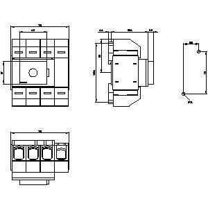 Leicht zu warten PLC 3KD0640-2LG20-3 Grundgeräte Trennschalter mit Welle