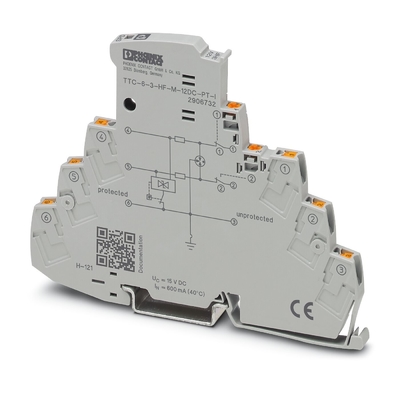 TTC-6-3-HF-M-12DC-PT-I Phoenix Kontaktüberspannungsschutz 2 Pole 12 V Gleichspannung