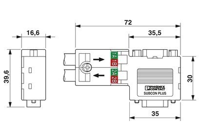 2313685 Phoenix Contact Industrie-Ersatzteile Schnittstellenwandler SUBCON-PLUS-PROFIB/90/PG/IDC