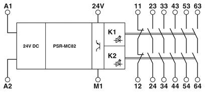 Phoenix Contact PSR-MC82-5NO-1NC-1DO-24DC-SC Spannungsrelais für industrielle Anwendungen