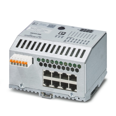Industrieller Ethernet-Schalter FL SWITCH 2408 IP65 Schutzniveau und EtherNet/IP Netzwerk