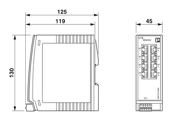 FL SWITCH 2308 PN Industrie-Ethernet-Schalter für EtherNet/IP-Netzwerke IP65-Schutzniveau