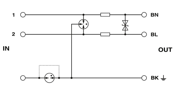24 V Gleichspannungsüberspannungsschutz für 1/2 &quot;Phoenix-Kontakt S-PT-1X2-24DC-1/2