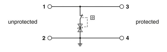 Phoenix-Kontaktüberspannungsschutz TTC-6-TVSD-C-24DC-UT-I 2906831 für 24 V Gleichspannung
