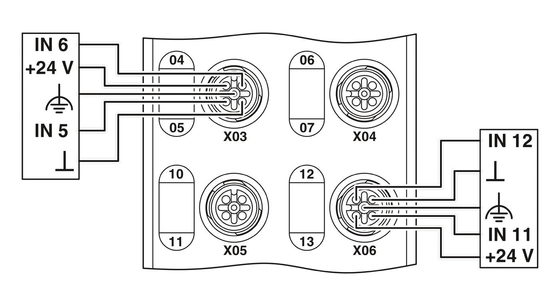 IP65/IP67 Schutzniveau 2701510 AXL E PN DI16 M12 6P Phoenix Kontakt-Digitalmodul