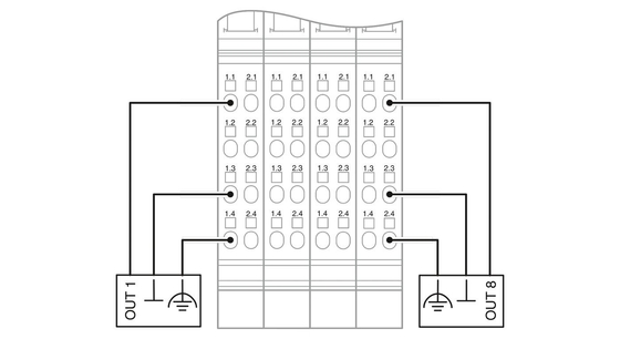 IP20-Schutzniveau 2878036 IB IL AO 4/8/U/BP-PAC Phoenix-Kontakt-Digitalmodul