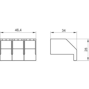 3-polige 25A/32A-Terminalabdeckung für 3LD2-Haupt- und Notschalter 3LD9221-0A