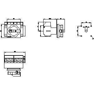 Kompaktes Design Siemens 3LD2103-4VP51 Grundgeräte Trennschalter