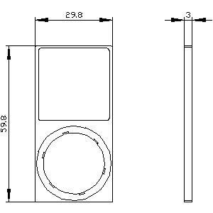 Siemens 3SU1900-0AQ10-0AA0 SIRIUS ACT 22 mm Quadrat Klebe-Etikettenhalter für Etikettenplatten