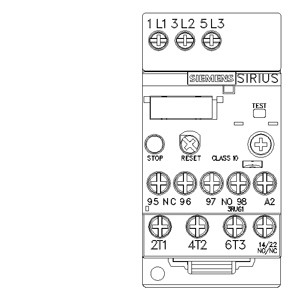 Siemens 3RU6116-1CB1 Überlastrelais 11...16 A Größe S00 Klasse 10 für den Motor