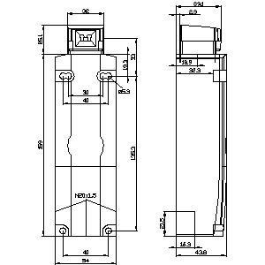 Siemens 3SE5322-0SB21 Kunststoff-Positionsschalter mit M20 x 1 5 Gewinde und Solenoidschloss
