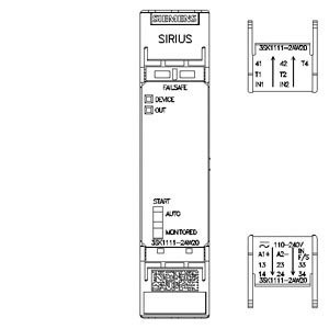 Siemens 3SK1111-2AW20 Sicherheitsrelais 3SK1 mit Relais-Ausgängen und federbeladenem Terminal