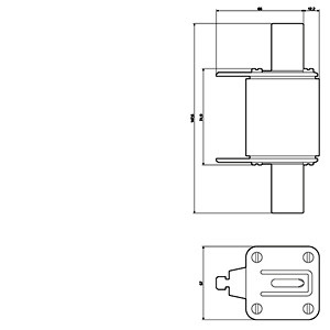 3NA3360 LV HRC Sicherungsglied GL/GG mit Grip Lugs und Frontanzeiger Größe 3 AC 500V/DC 440V