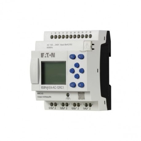 Miniatur EASY-E4-AC-12RC1 CPU 8DI4RO 100 240 V AC/DC mit Bildschirm Tastatur Ethernet Schnittstelle Schraubterminal