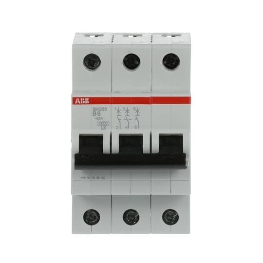 MCB SH203-B6 Miniatur-Schaltungsschalter Nennfrequenz Hz 50 Zahl des Pols 3 6 A