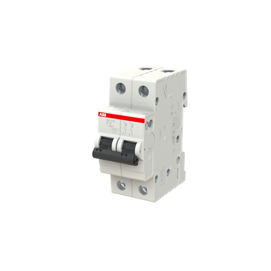 2P MCB SH202-C6 Miniatur-Schaltungsschalter Nennspannung 220 C 6 Anzahl der Stangen