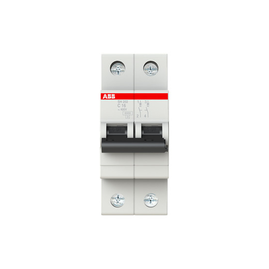 Brechkapazität 2P C 16 A MCB SH202-C16 Miniatur-Schaltungsschalter Nennfrequenz Hz 50
