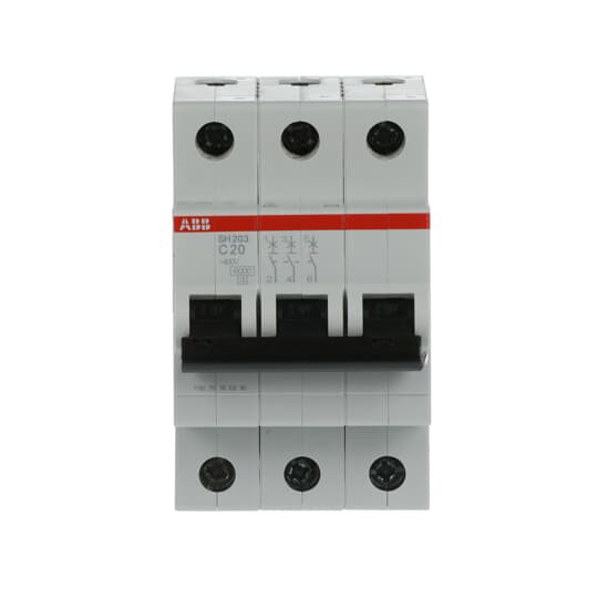 MCB SH203-C20 Miniatur-Schaltungsschalter 3P Nennstrom 20A Nennfrequenz 50 Hz