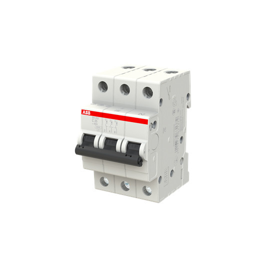 220V MCB SH203-C25 Miniatur-Schaltkreislaufschalter 3P C 25A Nennspannung 220V BCD Kurve C