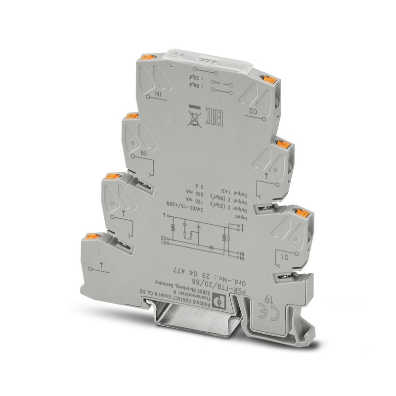 PSR-FTB/20/86 Filterterminals mit Sicherheitsschließung, Kontaktlast und Kupplungsrelais