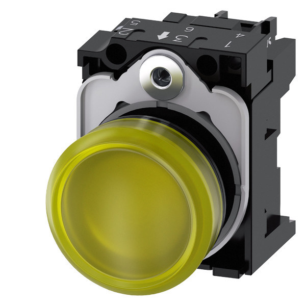 230V AC Plastikgelb SIRIUS ACT Pilotlicht Flush mit glatter Linse 3SU1106-6AA30-1AA0
