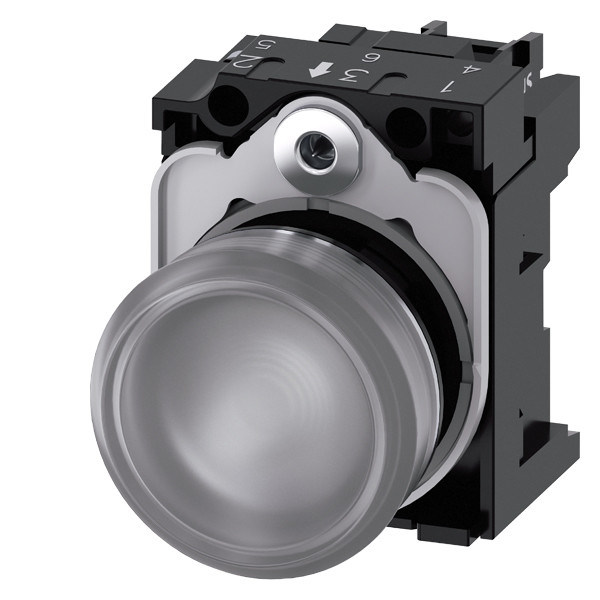 Glatte Linse Flush 24V AC/DC PLC 3SU1152-6AA70-1AA0 SIRIUS ACT Metall glänzendes Pilotlicht