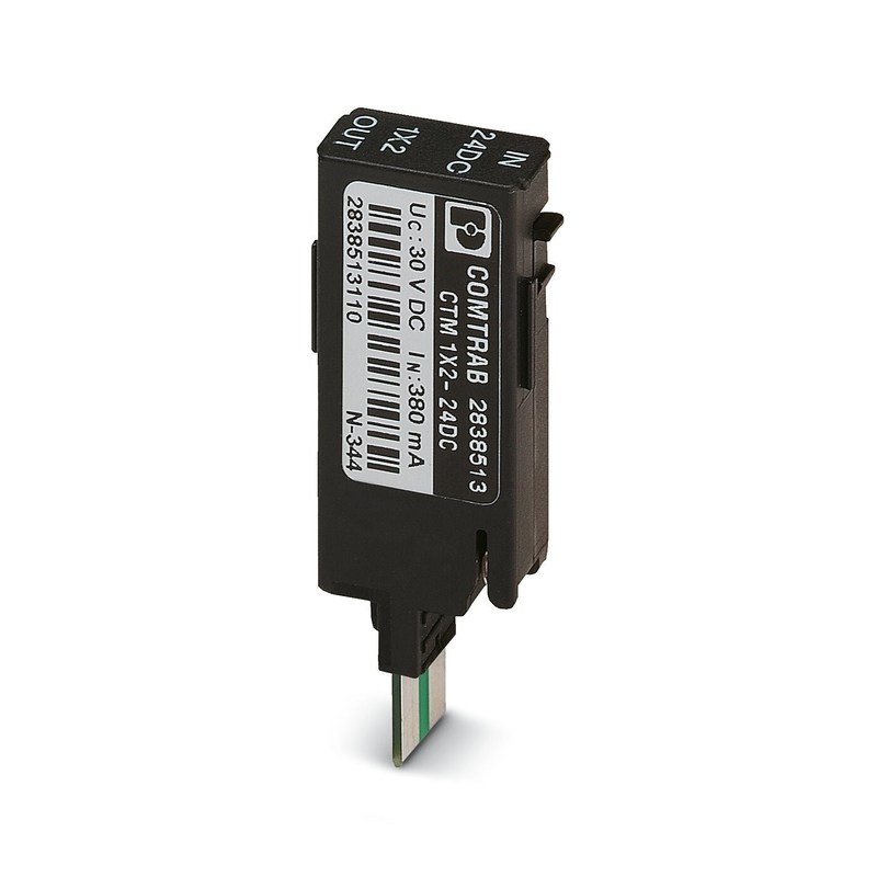2838500 CTM 1X2- 24DC Überspannungsschutzstecker für 24 V Gleichspannung und 1 Pol
