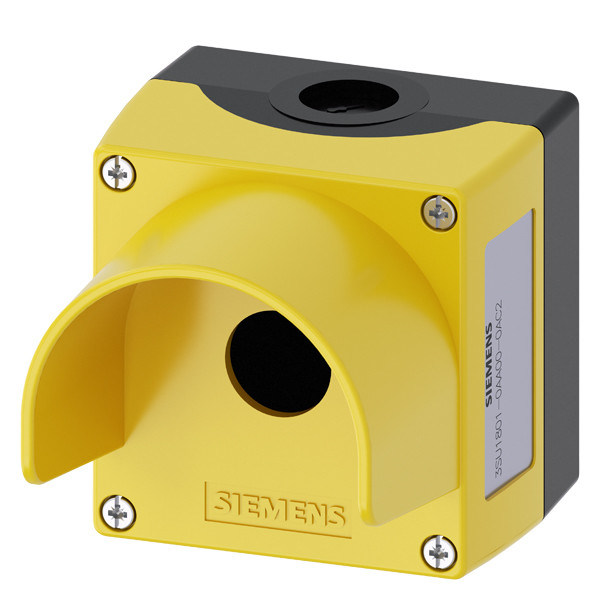 PLC 3SU1801-0AA00-0AC2 22 mm rundes gelbes Gehäuse für Steuergeräte und 1 Steuerpunkt