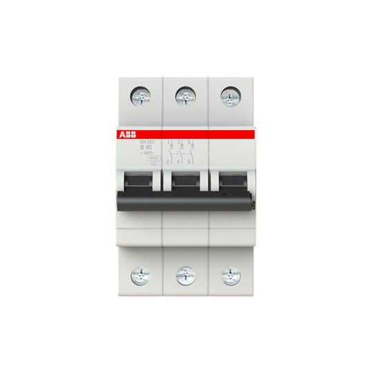 MCB SH203-B40 Miniatur-Schaltungsschalter 3P B 40A BCD Kurve B Nennfrequenz Hz 50 Einfach