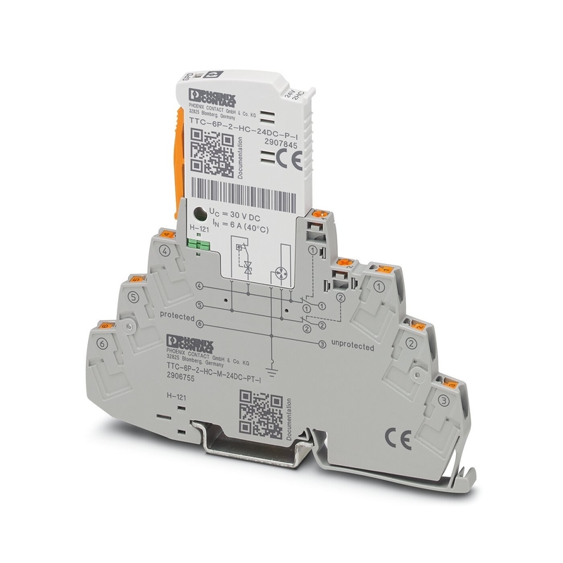 12V Gleichspannungsschutz TTC-6P-3-HF-M-2P-PT-I zum Schutz vor elektrischen Überspannungen