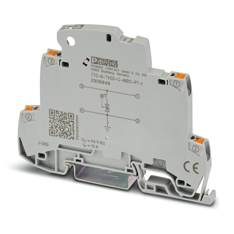 48 V Gleichspannung Nennspannung 2 Pole Surge Protector TTC-6-TVSD-C-48DC-PT-I von Phoenix Contact