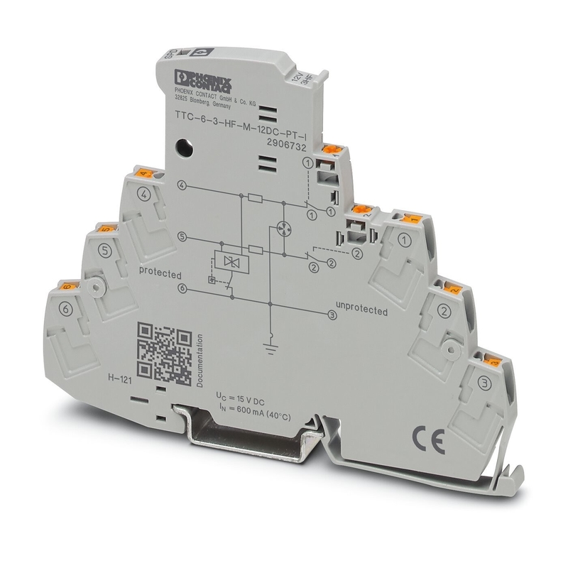 TTC-6-3-HF-M-12DC-PT-I Überspannungsschutz durch Phoenix Contact für 12 V Gleichspannung