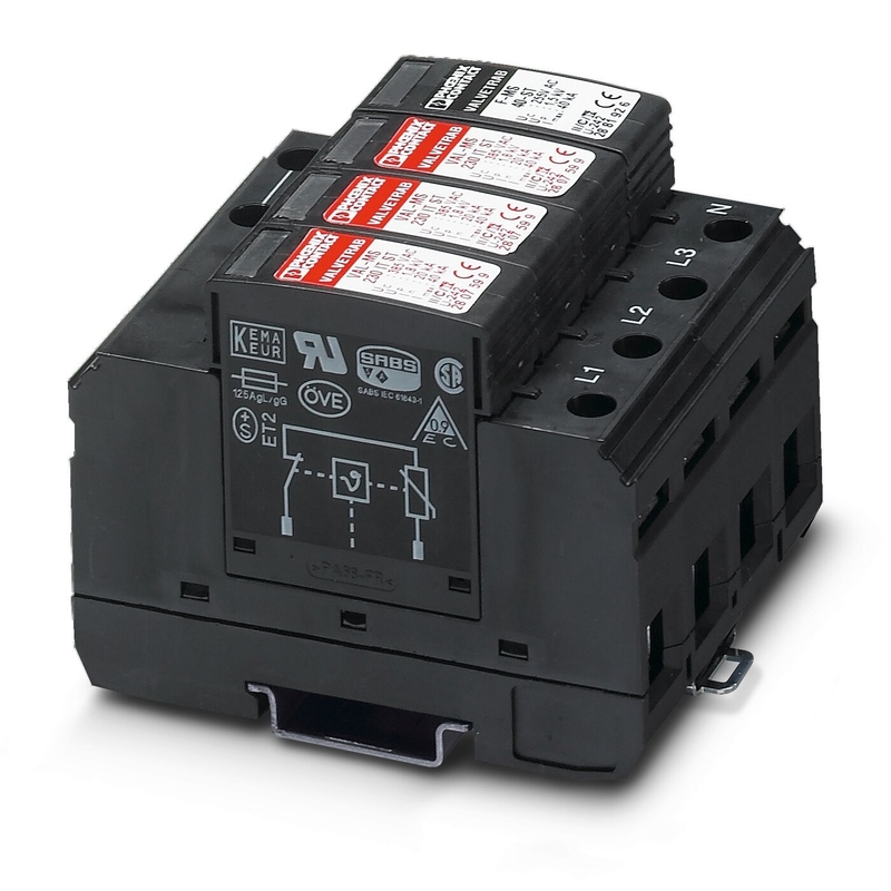 2858564 VAL-MS 320/3 1 Phoenix-Kontakt Typ 2 Überspannungsschutz 4 Pole 230 V Wechselstrom
