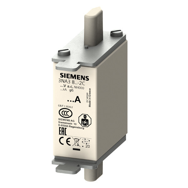 PLC 3NA3820-2C LV HRC Sicherungsknoten GL/GG mit nicht isolierten Grip-Lugs und vorderen Anzeiger