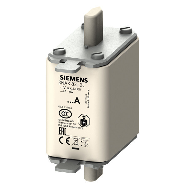PLC 3NA3836-2C LV HRC Sicherungsknoten GL/GG mit nicht isolierten Grip-Lugs Größe 00 500V