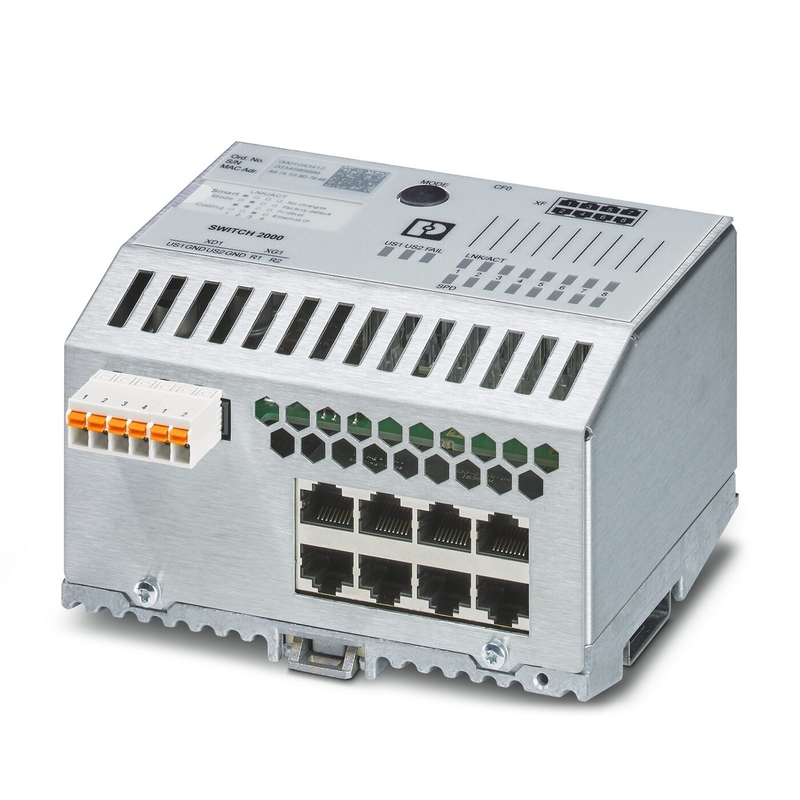 Industrieller Ethernet-Schalter FL SWITCH 2408 IP65 Schutzniveau und EtherNet/IP Netzwerk