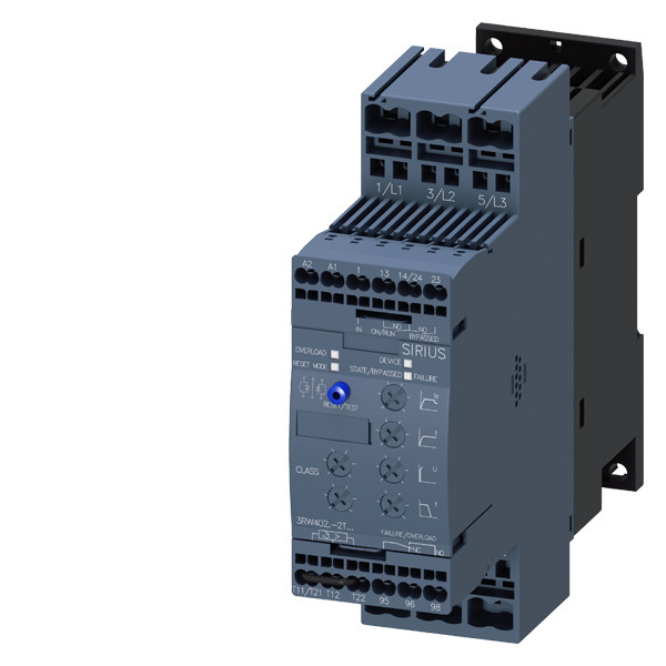 Siemens 3RW4027-2TB04 3RW40 Soft Starter Größe S0 mit federbeladenen Endgeräten und Umgehung