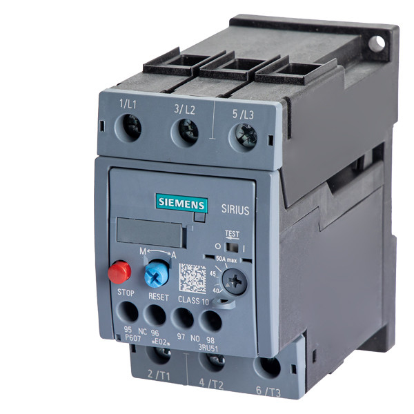 Siemens 3RU5136-4GB1 Überlastrelais 40...50 A Größe S2 Klasse 10 Versiegelt für Spannungsrelais
