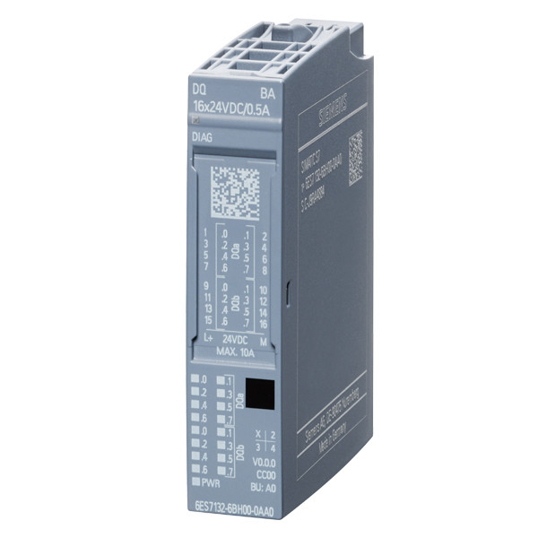 SIMATIC ET 200SP DQ 16x 24VDC/0 5A Digitale Ausgangsmodul für Siemens 6ES7132-6BH00-0AA0